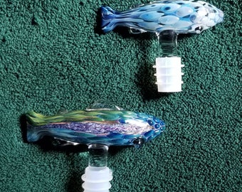 Fish Wine Bottle Stopper Glass Salmon Trout Steelhead
