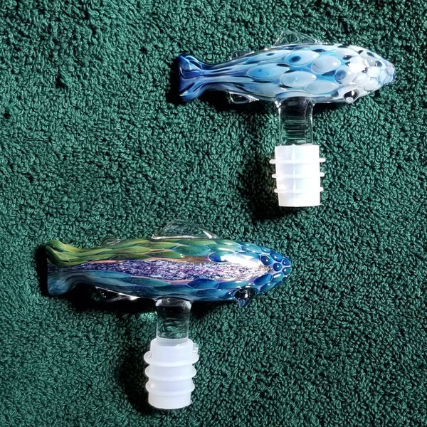 Glass Fish Bottle Etsy