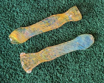 Straight Hitter Bowl Chillum Raked Surface Style Color Changer Art Piece