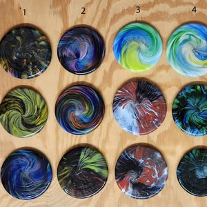 Glass Disc Golf Mini Marker, paper weight, and poster weights