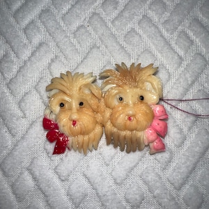 Vintage Occupied Japan Celluloid Westies Dog Pin