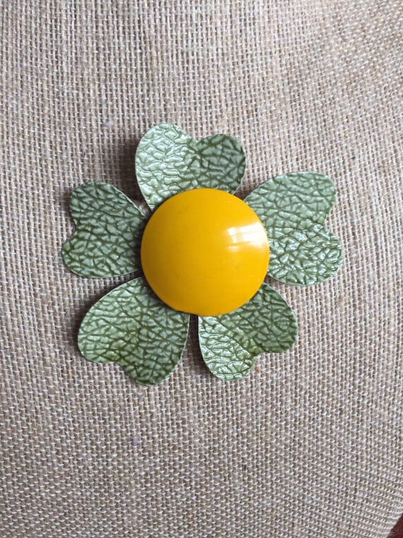 Vintage retro green flower - Gem