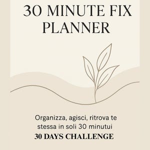 Planner “30 minute fix” - massima produttività in 30 giorni| PDF compilabe su PC, tablet o stampabile se preferisci la versione cartacea