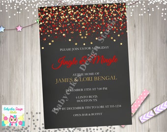 formal holiday party invitation etsy