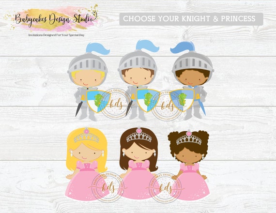 Invitation Danniversaire De The De Chevalier Et De Princesse Etsy France