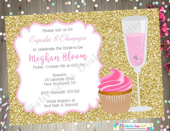 Cupcakes And Champagne Invitations 7