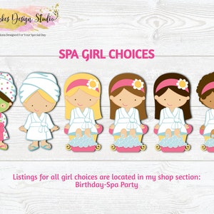 Editable Spa Party Invitation, Spa Birthday, Invite, Printable, Digital, CHOOSE YOUR GIRL image 3