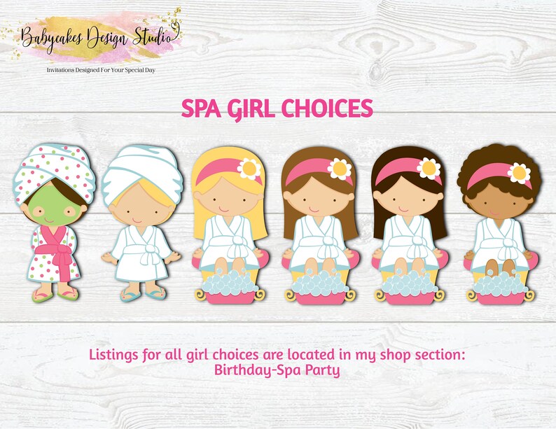 Editable Spa Party Invitation, Spa Birthday, Invite, Printable, Digital, CHOOSE YOUR GIRL image 3