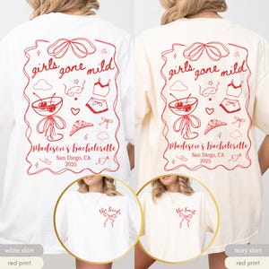 Girls Gone Mild Bachelorette Shirt, Comfort® Colors Bridesmaid Sleepover Tee, Matching PJ Party Shirt, Funny Girls Night Spa Weekend Gift