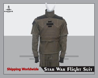Mandalorian Star War Custom Flight Suit Cosplay Bounty Hunter Outfit 3 Piece Black Suit for Mandalorian events