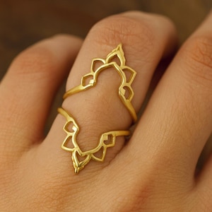 Arthritis Finger Splint Ring,  Filigree Arthritis Ring for Women, Adjustable Open Design Statement Ring, Knuckle Ring, EDS Splint Ring