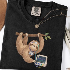 Söt sömntekniker sengångare T-shirt, sömnlabb T-shirt, polysomnografi gåva för nattpersonal, sengångare T-shirt, sömntekniker Sweatshirt