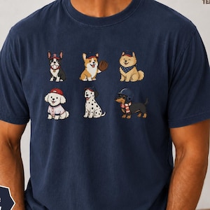Baseboll T-shirt för hundar, söt basebollhund, hundälskare, basebolltröja i bekväma färger, basebollmatchtröja, basebollälskarepresent