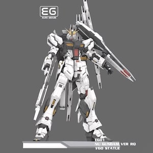 Gundam Nu EG01 STL Model | Heroic Mecha Suit 3D Print | Premium Nu Gundam STL Kit | High Detail Resin STL Model Instant Download