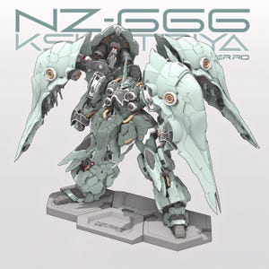 NZ-666 Kshatriya STL Figure | Gundam Mecha 3D Print | Massive Mobile Suit Robot STL | Sci-Fi Armor Warrior Resin Model