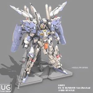 Gundam EX-S UG03 STL Model | Hyper Detailed Super Gundam 3D Print | Full Armor Mecha Suit Stl | High Detail Resin STL Model Instant Download
