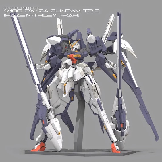 Gundam TR-6 Haze’n-thley II-Rah Stl, Titans Mecha Fanart 3D Print Model | Transforming Gundam | High Detail Resin STL Model Instant Download