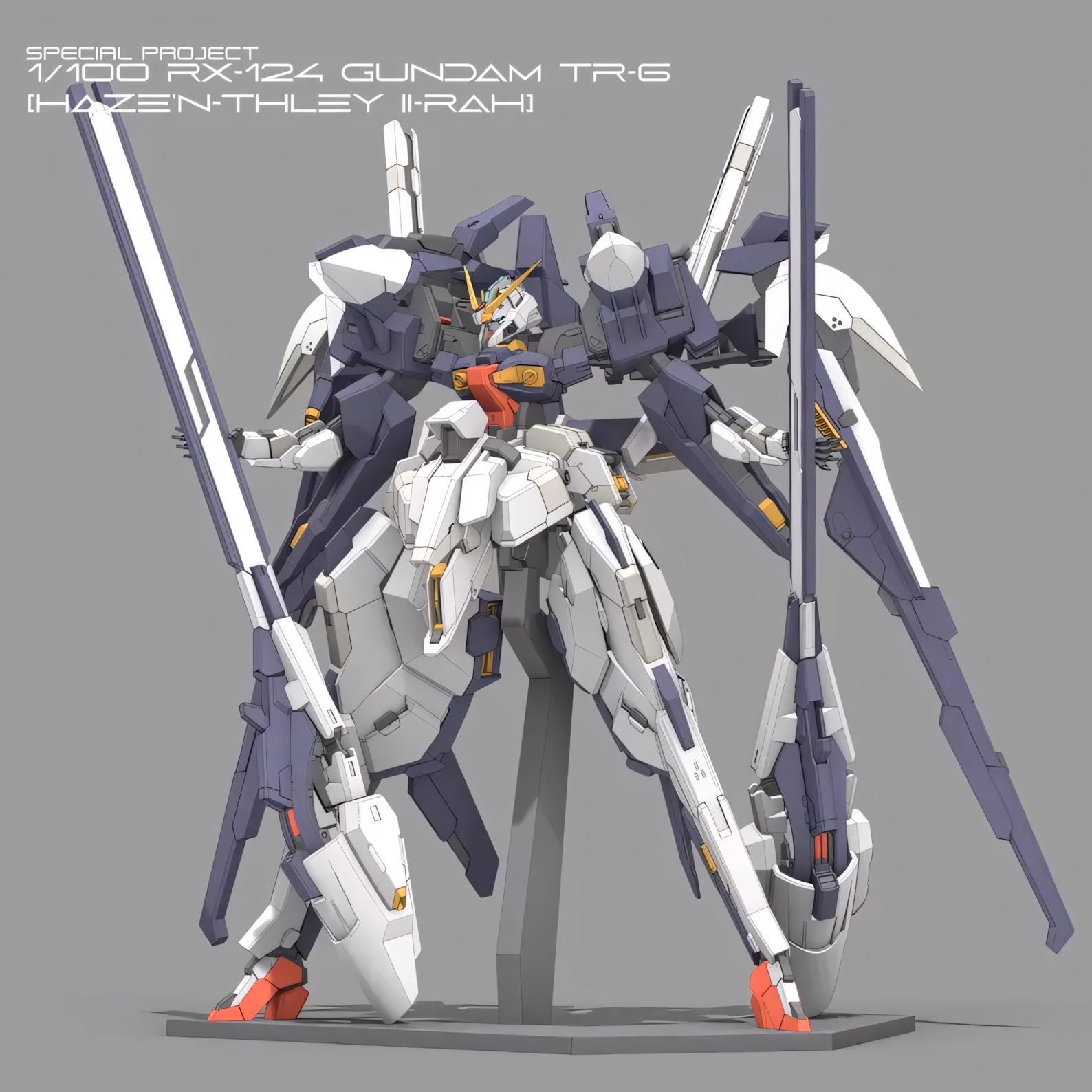 Gundam TR-6 Haze'n-thley Ii-rah Stl, Titans Mecha Fanart 3D Print