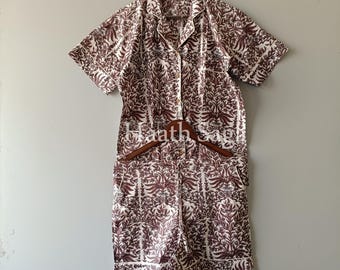 Hand Block Printed Cotton Pajama Set – Women’s Lightweight Summer Sleepwear Shorts