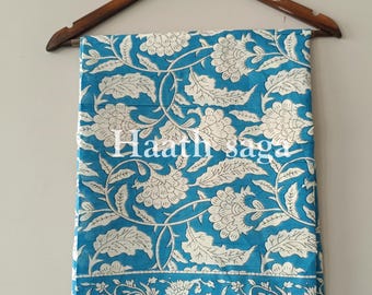 Floral Summer Cotton Sarong Wrap | Hand Block Printed Beach Cover-Up Long Pareo Scarf