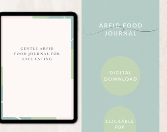 Quaderno di supporto ARFID delicato / Diario alimentare stampabile e rilevatore di esposizione / Risorsa per un'alimentazione consapevole dei sensi / Download digitale PDF