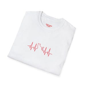Cat Heartbeat Unisex T-Shirt, Kitty Lover Tee, Animal Graphic Shirt, Feline Gift Top, Pet Owner Clothing