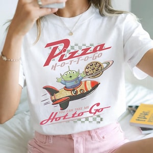 Retro Pizza Planet Alien Shirt, Toy Story Hot To Go Graphic Tee (Digital Download) image 1