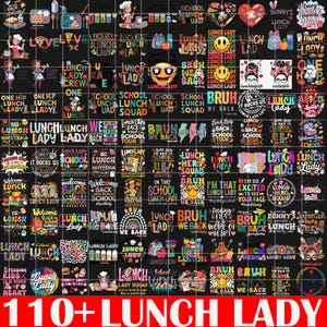 110+ Lunch Lady Png Bundle, Cafeteria Crew Png, School Cafeteria Worker Sublimation Designs Squad, Best Lunch Lady Ever, Back to School Gift