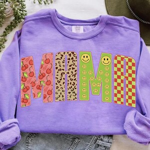 MAMA png, Leopard Print Mama Png, Checkered Smiley Mama, Colorful Mom Digital File, Summer Mama Shirt Png, Trendy Mama Sublimation, Mom