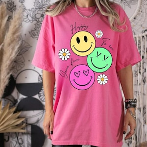 Retro Happy To See Your Face Png, Neon Floral Teacher Png, Smile Face Png, Back To School Png, Trendy Teacher Smiley Png, Happy Face Png