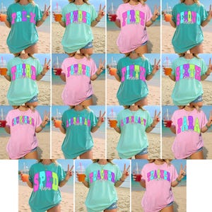 Neon Varsity First/ Second/ Third Grade Png Bundle, Preppy Back To School Png, Pre-k Colorful School Teacher Png, First Day Of School Png