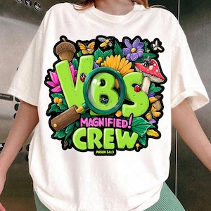 VBS Crew Magnified Psalm 34:3 Christian Bug Summer Faith png, Bible Summer Camp Magnified Digital, Vacation Bible School Design, Vbs 2025