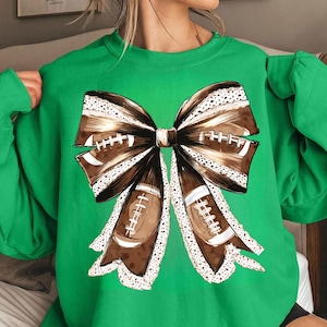 Retro Football Bow Png, Fall Coquette Bow PNG, Fall Football Shirt Png, Football Sport Png, Football Mom Png, Game Day Sublimation Design