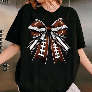 Retro Football Bow Png, Fall Coquette Bow PNG, Fall Football Shirt Png, Football Sport Png, Football Mom Png, Game Day Sublimation Design