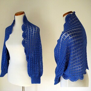 Ocean Deep Blue Bolero / Scarf image 4