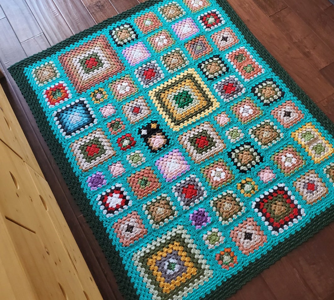 Afghan Granny Blanket, Afghan Crochet Blanket, Granny Square Blanket