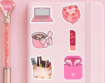 I am just a Girl Stickers | Pink stickers | Girly sticker designs | 60+ Cute pink Stickers