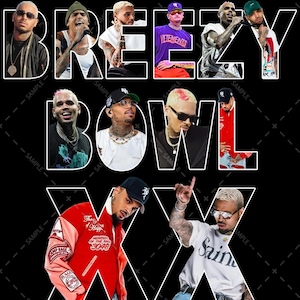 Breezy Bowl XX PNG File, Chris Brown Album Digital File Tour, Chris Brown Merch PNG File Ready Print to shirt, hoodie sweatshirt