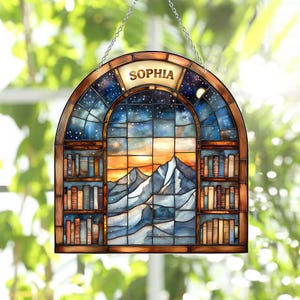 Personalized Night Court ACRYLIC Suncatcher Fantasy Book Window Hanging Bookshelf Decor Book Lover Gift Libralian Gift For Teacher Reader