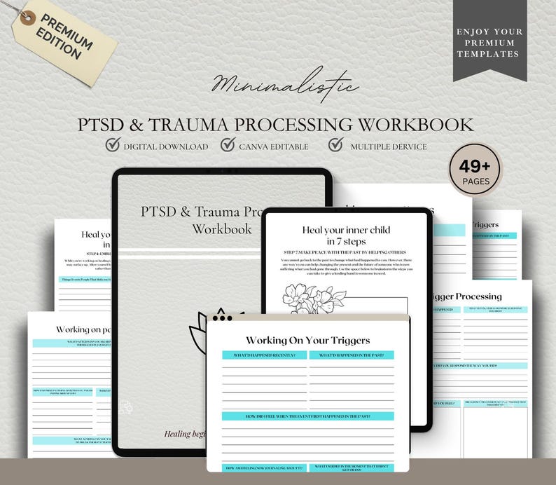 PTSD & Trauma Workbook Printable, Healing Journal PDF, Therapy Support ...