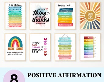 Calming Corner Posters, SEL Classroom Decor, Emotional Regulation Charts (Digital Download)