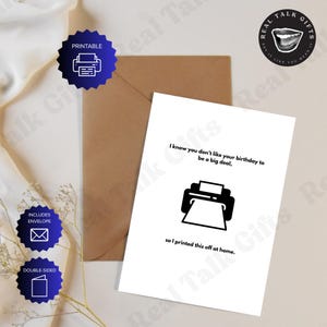 Carte d'anniversaire imprimable pour famille, ami ou partenaire, cadeau d'anniversaire, carte A6 4 x 5 + enveloppe, recto-verso, téléchargement numérique, impression à la maison
