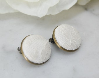 Personalized Pair of Clip-On Earrings from Your Wedding Dress, Sentimental Gifts, Custom Earrings, Memorial Keepsakes