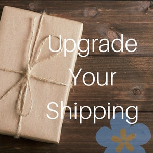 May include: A brown paper package tied with twine, sitting on a wooden surface. The text "Upgrade Your Shipping" is superimposed on the image.