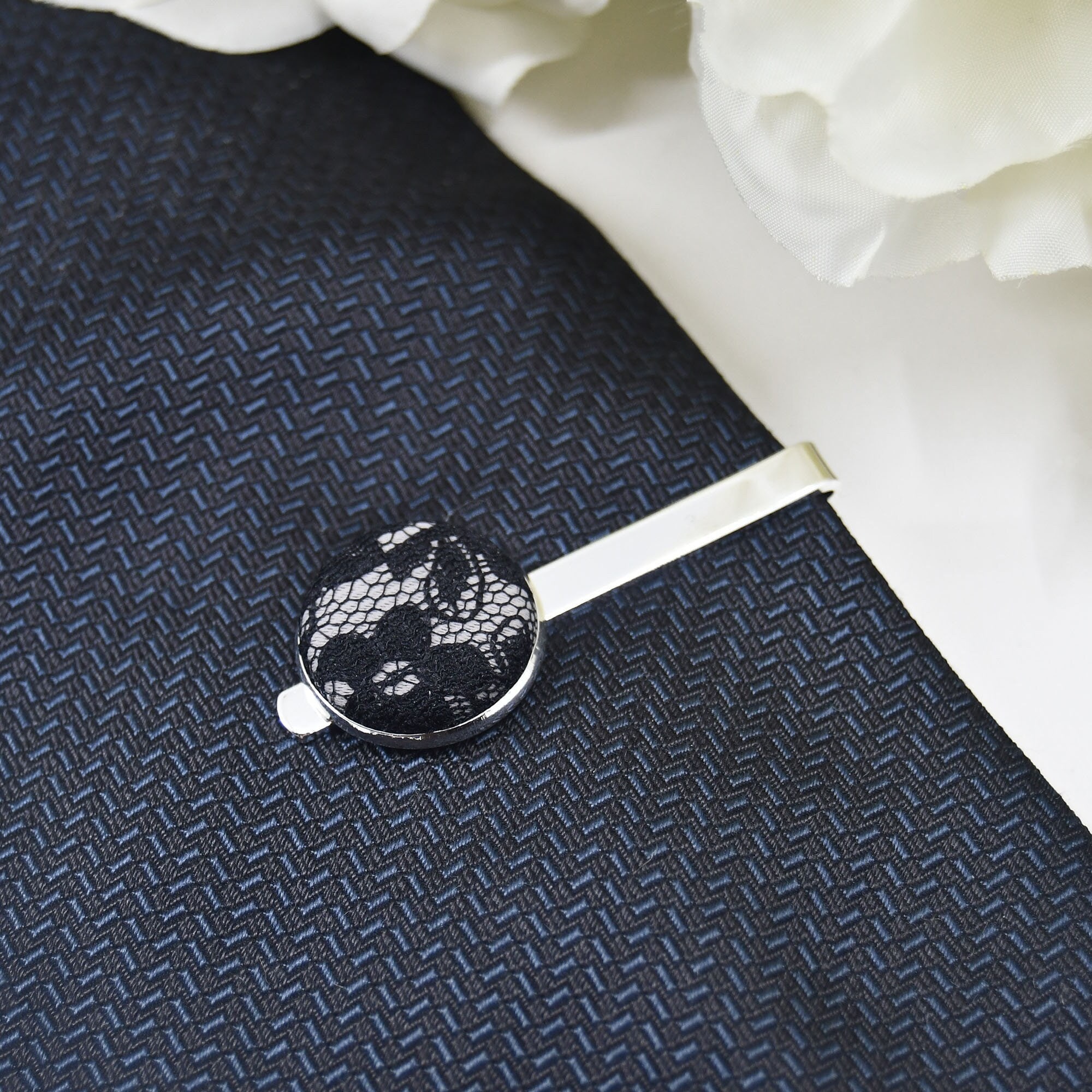 1920s Tie Clip - Etsy Elegant Silver and Purple Tie Clip vintage Victorian 1920s display picture 1