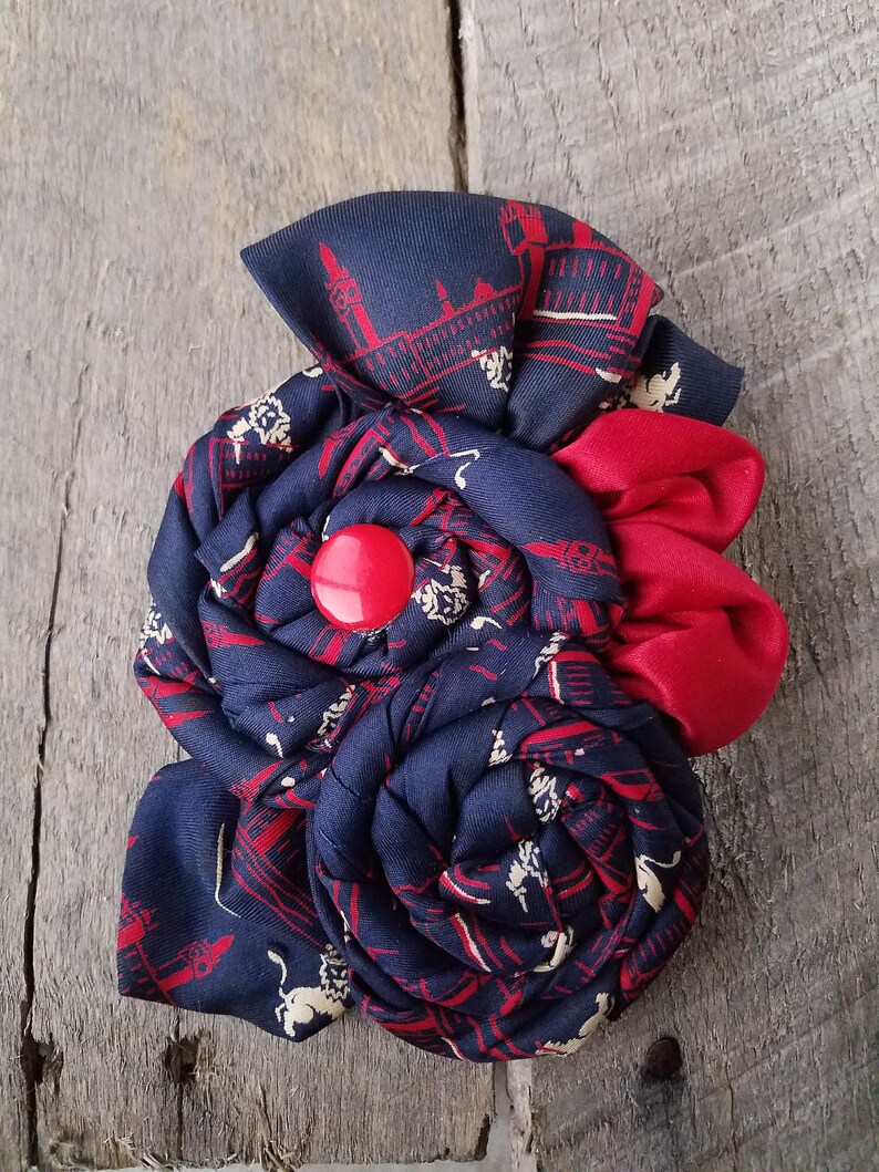 Memorial Fabric Flower Jewelry Custom Lapel Pin Repurposed Etsy