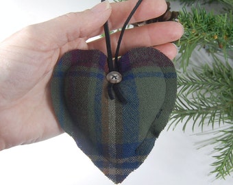 Memory Ornament made from your Loved One's Clothing, Sympathy Gift Ideas for the Family, Custom Personalized Memorial Heart Ornament