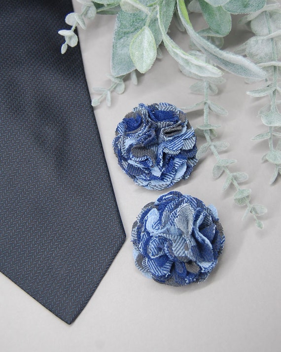 MarangStudios Custom Fabric Flower Lapel Pins from Upcycled Clothing, Sentimental Family Gift from Loved Ones Clothes, Flower Brooch for Emotional Healing