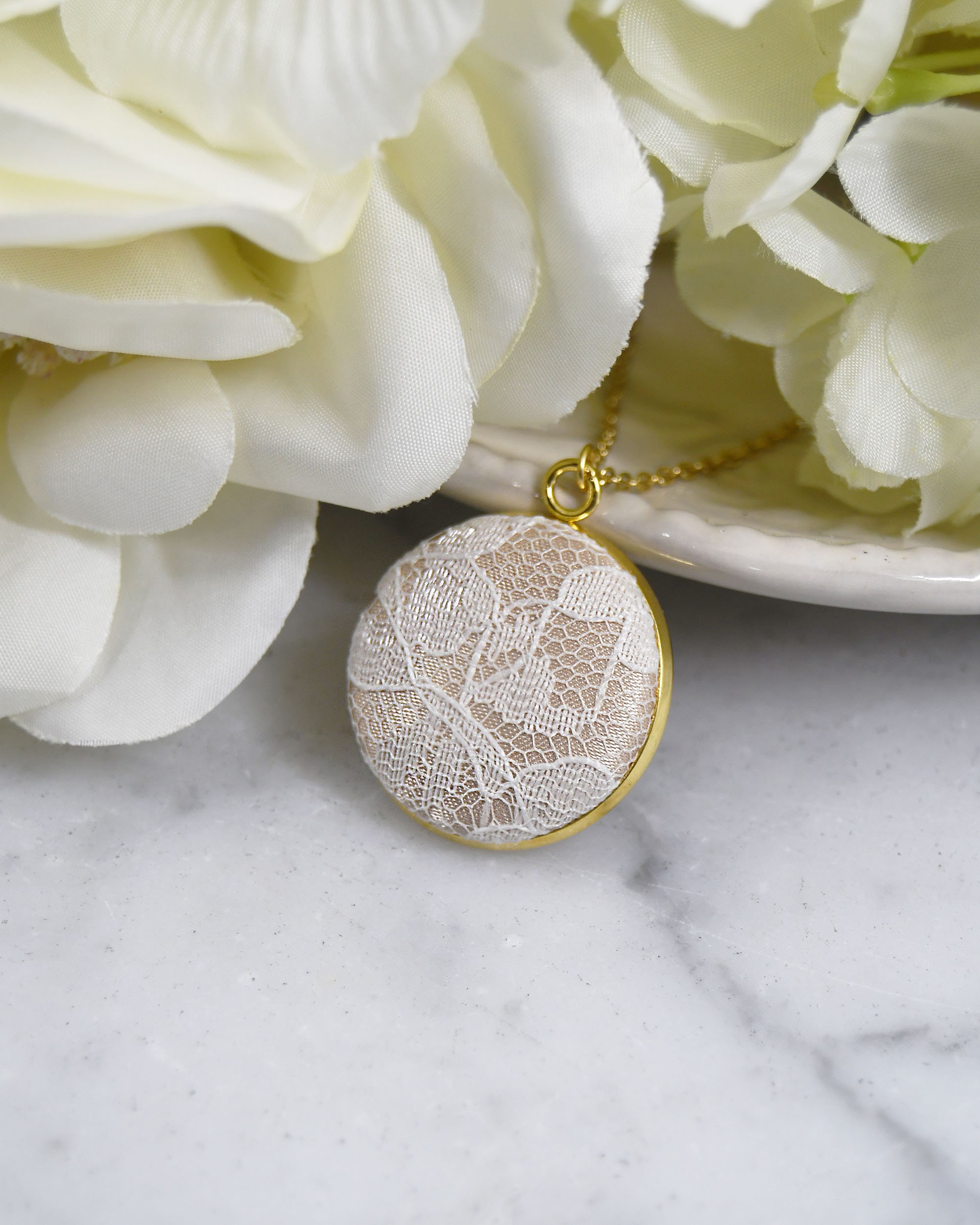 Ivory Rose Pendant - Etsy
