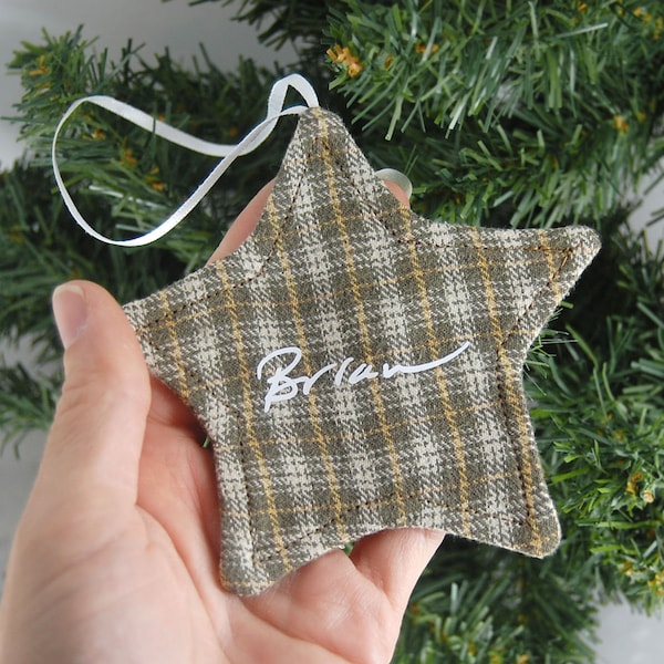Custom Star Ornament from Loved Ones Clothing, Memorial Christmas Ornaments, Gifts from Clothes